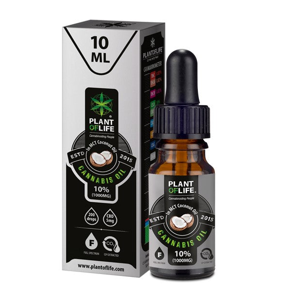 CBD SPETTRO COMPLETO 10%-15%-20% – Olio di Cannabis in Olio MCT di Cocco (10 ml)-Plant Of Life-Veganja Shop